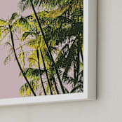 "Poster Palms" - Art Print in Blush by Catherine Culvenor - Frame Close-up