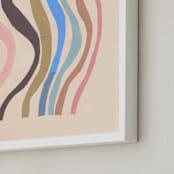 "Waves and Waves" - Art Print in Warm Sand by Elliot Stokes - Frame Close-up