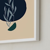 "Misha" - Art Print in Cream Navy by Alex Roda - Frame Close-up