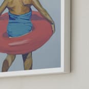 "Violet Intertube 1" - Art Print in Cerulean Blue by Annie Seaton - Frame Close-up