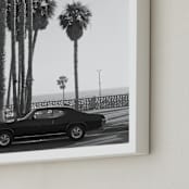 "Ocean Avenue" - Art Print in Black and White by Kaitlin Rebesco - Frame Close-up