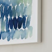 "Scribbles in Blue" - Art Print in Indigo by Yao Cheng Design - Frame Close-up