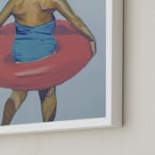 "Violet Intertube 1" - Art Print in Cerulean Blue by Annie Seaton - Frame Close-up