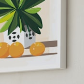 "Tropical Still Life" - Art Print in Hunter Green by Lindsay Megahed - Frame Close-up
