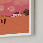 "let's grow old together" - Art Print in Bubblegum by Yuke Li - Frame Close-up