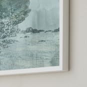 "Washed Over" - Art Print in Steel Blue by Melanie Severin - Frame Close-up