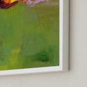 "Pasture" - Art Print in Grass Green by sue prue - Frame Close-up