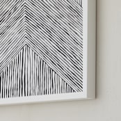 "Carved" - Art Print in Grey by Emily Kariniemi - Frame Close-up