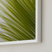 "Palm leaves 2" - Art Print in Citrus green by Eliane Lamb - Frame Close-up