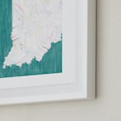 "Indiana in Paint" - Art Print in Indiana Green by Denise Wong - Frame Close-up