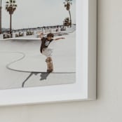 "Santa Barbara Skate I" - Art Print in color by Kamala Nahas - Frame Close-up