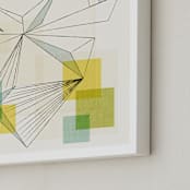 "We are all connected" - Art Print in Muted Multi by Jennifer Morehead - Frame Close-up