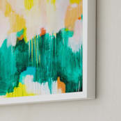 "Pina" - Art Print in Sunshine Yellow by Parima Studio - Frame Close-up