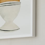 "The Humble Egg" - Art Print in porcelain gray by Monica Loos - Frame Close-up