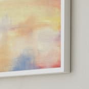 "Red Rising Sun 1" - Art Print in Morning Yellow by Susanne Kasielke - Frame Close-up