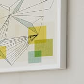 "We are all connected" - Art Print in Muted Multi by Jennifer Morehead - Frame Close-up