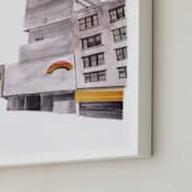 "New York Street" - Art Print in Rainbow Grey by Viktoria Eperjesi - Frame Close-up