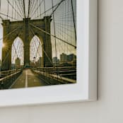 "Brooklyn Light" - Art Print in Sunrise Orange by Jason Derck - Frame Close-up