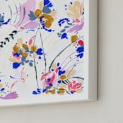 "Travel tale" - Art Print in Bright pink by FERNANDA MARTINEZ - Frame Close-up