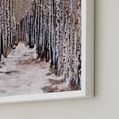 "Aspen Grove" - Art Print in Birch White by Emily Magone - Frame Close-up
