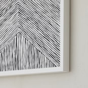 "Carved" - Art Print in Grey by Emily Kariniemi - Frame Close-up
