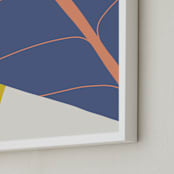 "Abstract Leaves" - Art Print in Twilight by Alicia Schultz - Frame Close-up