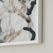 "Southern Cotton Series 4" - Art Print in Pink and Grey by Angela Simeone - Frame Close-up