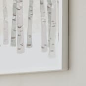 "Birch Woods in Winter" - Art Print in Ivory by Shannon Chen of Four Wet Feet Studio - Frame Close-up