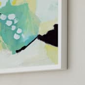 "Splendid Spring" - Art Print in Seafoam  by Makewells - Frame Close-up