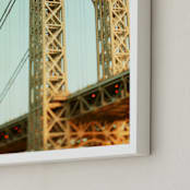 "Bridges Of New York #9" - Art Print in Pale Blue by ALICIA BOCK - Frame Close-up