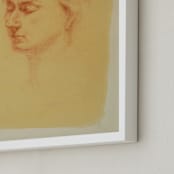 "Day Dream" - Art Print in Terra Cotta by Stephanie Chang - Frame Close-up
