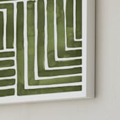"Hard & Soft" - Art Print in Moss by Kristine Sarley - Frame Close-up