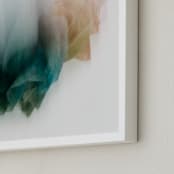 "Coffee Filtered Light" - Art Print in teal by Karen Kardatzke - Frame Close-up