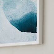 "Layered Shapes" - Art Print in Deep Teal by Rachel Kiser Smith - Frame Close-up