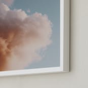 "Colors of the Sky" - Art Print in Peach by Claire Duda - Frame Close-up