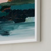"Curaçao" - Art Print in Turquoise blue by Caryn Owen - Frame Close-up