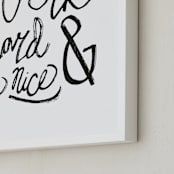"Nice Work" - Art Print in White by Heather Francisco - Frame Close-up