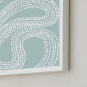 "River of Dots" - Art Print in light blue by Jorey Hurley - Frame Close-up