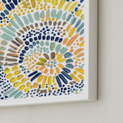 "Sun Drop" - Art Print in Golden Yellow by Holly Royval - Frame Close-up