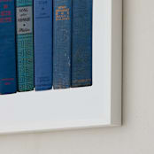 "Bound in Blue" - Art Print in Antique Blue by Sheila Corcoran - Frame Close-up