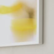 "Yellow Connection" - Art Print in Sunshine Yellow by Lisa Sundin - Frame Close-up