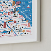 "I Love Chicago" - Art Print in Lake by Jordan Sondler - Frame Close-up