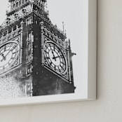 "Big Ben" - Art Print in Charcoal by Paul Berthelot - Frame Close-up