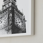 "Big Ben" - Art Print in Charcoal by Paul Berthelot - Frame Close-up