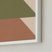 "Trapezoids" - Art Print in Vintage green by Elliot Stokes - Frame Close-up