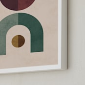 "Geometric 1" - Art Print in Emerald Green by Kelly Schmidt - Frame Close-up