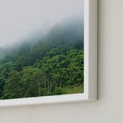 "Foggy mountain" - Art Print in fern by Aniko Levai - Frame Close-up