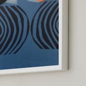 "Solar Eclipse" - Art Print in Galaxy Blue by Deborah Velasquez - Frame Close-up