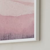 "Mountain Range" - Art Print in Beige Pink by Sadie Holden - Frame Close-up
