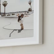 "Santa Barbara Skate I" - Art Print in color by Kamala Nahas - Frame Close-up